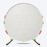 Lofaris First Fiesta Happy Birthday Round Backdrop Colorful Mexican Themed Party Girls Uno Inspired Decor